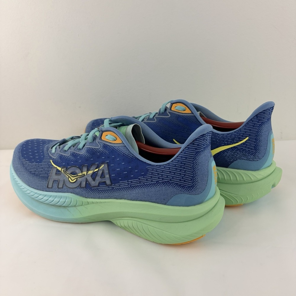 HOKA Mach 6 Men Running Shoes Blue Green Wide Size 12.5 Athletic Sporty - Picture 4 of 9